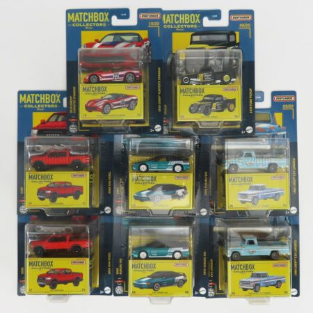 MATTEL HOT WHEELS 1/64 CHEVROLET | SET ASSORTMENT 8 PIECES - 2X C-10 PICK-UP - 2X DODGE RAM PICK-UP - 2X SUBARU SVX - 1X FORD PICK-UP - 1X CORVETTE | VARIOUS