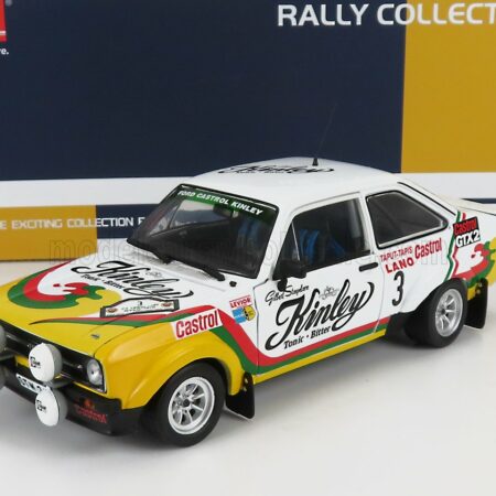 SUN-STAR 1/18 FORD ENGLAND | ESCORT RS1800 (night version) N 3 2nd RALLY 24h YPRES 1978 G.STAEPELAERE - F.FRANSSEN | WHITE YELLOW