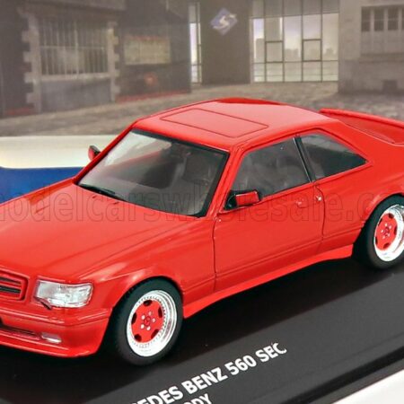 SOLIDO 1/43 MERCEDES BENZ | S-CLASS 560SEC AMG (C126) WIDE BODY 1990 | RED