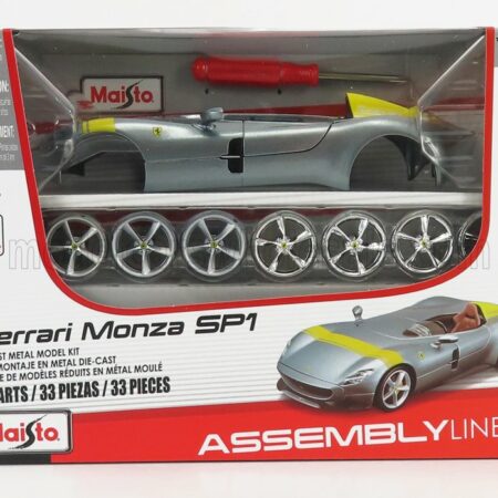 MAISTO 1/24 FERRARI | MONZA SP1 SPIDER 2019 | SILVER YELLOW