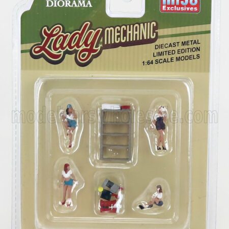 AMERICAN DIORAMA 1/64 FIGURES | SET LADY MECHANIC | VARIOUS