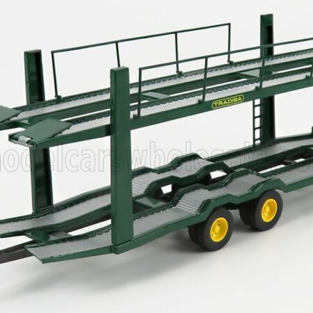 EDICOLA 1/43 TRAILER | RIMORCHIO TRAILER FOR PEGASO 1060L TRUCK CAR TRANSPORTER TRADISA BISARCA 1969 | GREEN YELLOW