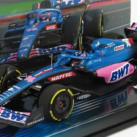 MINICHAMPS 1/43 ALPINE | F1 A522 TEAM ALPINE BWT N 14 AUSTRALIAN GP 2022 FERNANDO ALONSO | BLUE PINK