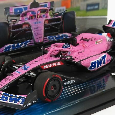 MINICHAMPS 1/43 ALPINE | F1 A522 TEAM ALPINE BWT N 14 BAHRAIN GP 2022 FERNANDO ALONSO | PINK