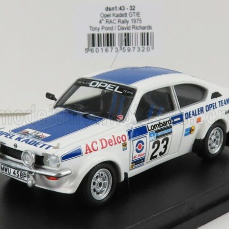 TROFEU 1/43 OPEL | KADETT GT/E (night version) N 23 RALLY RAC LOMBARD 1975 T.POND - D.RICHARDS | WHITE BLUE