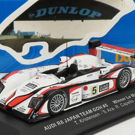 IXO-MODELS 1/43 AUDI | R8 3.6L TURBO V8 TEAM GOH AUDI SPORT JAPAN N 5 WINNER 24h LE MANS 2004 T.KRISTENSEN - S.ARA - R.CAPELLO | WHITE RED