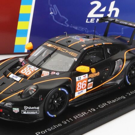 SPARK-MODEL 1/43 PORSCHE | 911 991 RSR-19 4.2L TEAM GR RACING N 86 24h LE MANS 2022 M.WAINWRIGHT - R.PERA - B.BARKER | BLACK