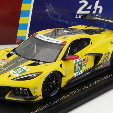 SPARK-MODEL 1/43 CHEVROLET | CORVETTE C8.R 5.5L V8 TEAM CORVETTE RACING N 64 24h LE MANS 2022 T.MILNER - N.TANDY - A.SIMS | YELLOW