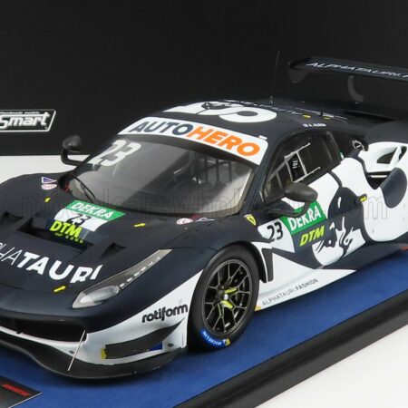 LOOKSMART 1/18 FERRARI | 488 GT3 EVO 3.9L TURBO V8 TEAM ALPHATAURI N 23 DTM SEASON 2021 A.ALBON | MATT BLUE WHITE