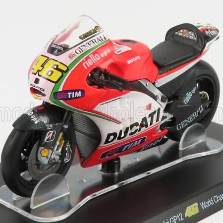 EDICOLA 1/18 DUCATI | DESMOSEDICI GP12 DUCATI TEAM N 46 MOTOGP SEASON 2012 VALENTINO ROSSI | RED FLUO WHITE