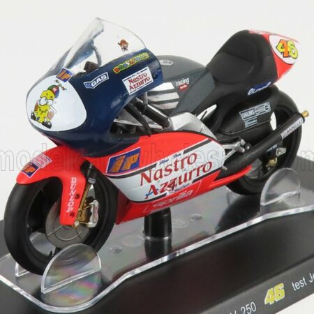 EDICOLA 1/18 APRILIA | 250cc TEAM NASTRO AZZURRO N 46 WORLD CHAMPION TEST JEREZ 1997 VALENTINO ROSSI | GREY RED WHITE