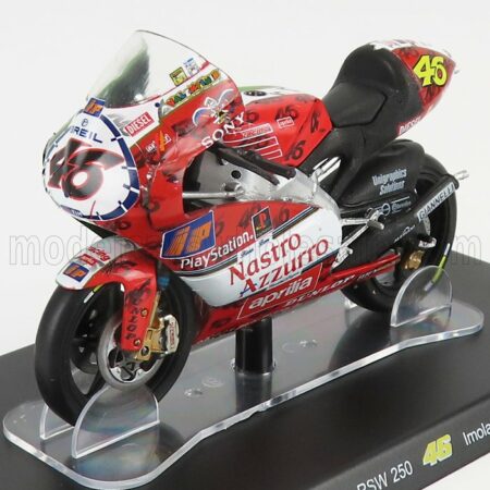 EDICOLA 1/18 APRILIA | RSW 250cc N 46 WORLD CHAMPION SEASON 1999 VALENTINO ROSSI | RED WHITE BLACK