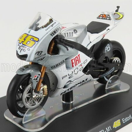 EDICOLA 1/18 YAMAHA | YZR M1 N 46 WORLD CHAMPION ESTORIL MOTOGP 2009 VALENTINO ROSSI | WHITE SILVER