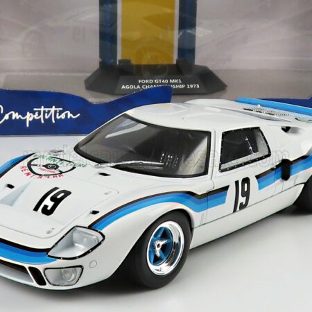 SOLIDO 1/18 FORD USA | GT40 MKI N 19 ANGOLA CHAMPIONSHIP 1973 | WHITE 2 TONE BLUE