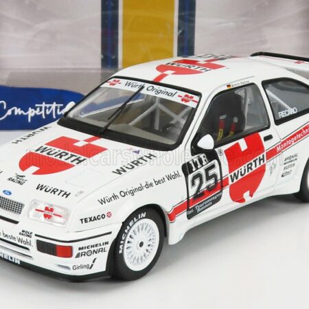 SOLIDO 1/18 FORD ENGLAND | SIERRA COSWORTH RS500 TEAM WURTH N 25 WINNER NURBURGRING DTM 1988 A.HAHNE | WHITE RED