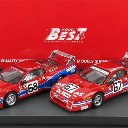 BEST-MODEL 1/43 FERRARI | SET 2X 512BB LM TEAM JMS POZZI RACING N 67 24h DAYTONA 1979 C.B.LENA - M.LECLERE - J.C.ANDRUET + 512BB LM TEAM N.A.R.T. N 68 24h DAYTONA 1979 B.TULLIS - J.P.DELAUNAY - P.BEDARD | RED