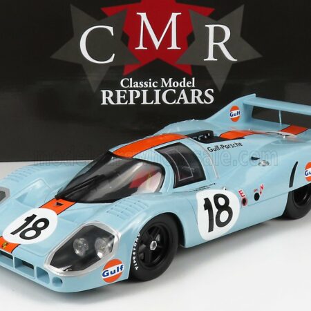 CMR 1/12 PORSCHE | 917LH 4.9L TEAM JOHN WYER AUTOMOTIVE ENGINEERING LTD. N 18 24h LE MANS 1971 P.RODRIGUEZ - J.OLIVER | LIGHT BLUE ORANGE