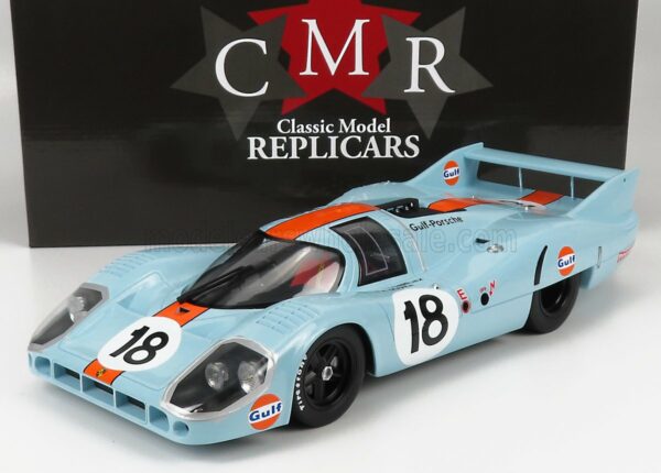 CMR 1/12 PORSCHE | 917LH 4.9L TEAM JOHN WYER AUTOMOTIVE ENGINEERING LTD. N 18 24h LE MANS 1971 P.RODRIGUEZ - J.OLIVER | LIGHT BLUE ORANGE