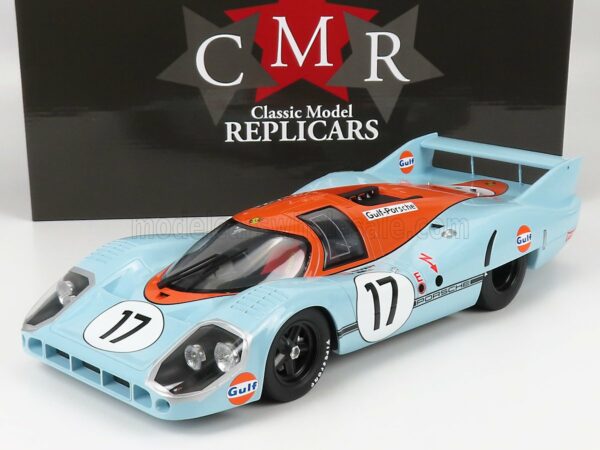 CMR 1/12 PORSCHE | 917LH 4.9L TEAM JOHN WYER AUTOMOTIVE ENGINEERING LTD. N 17 24h LE MANS 1971 J.SIFFERT - D.BELL | LIGHT BLUE ORANGE