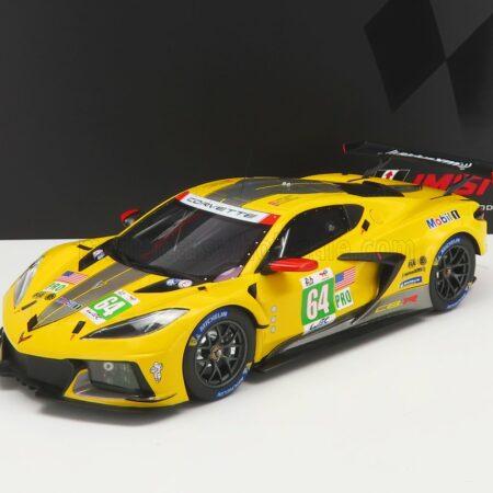 TRUESCALE 1/18 CHEVROLET | CORVETTE C8.R 5.5L V8 TEAM CORVETTE RACING N 64 24h LE MANS 2022 T.MILNER - N.TANDY - A.SIMS | YELLOW