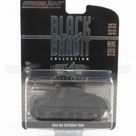 GREENLIGHT 1/64 TANK | M4 SHERMAN 1941 - BLACK BANDIT | MILITARY BLACK