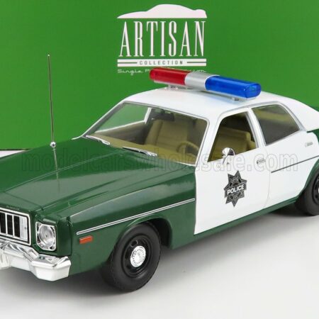 GREENLIGHT 1/18 PLYMOUTH | FURY HAZZARD POLICE 1975 | GREEN WHITE