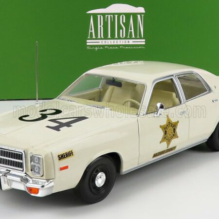 GREENLIGHT 1/18 PLYMOUTH | FURY HAZZARD POLICE HAZZARD COUNTY 1977 | WHITE