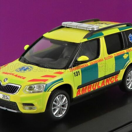 ABREX 1/43 SKODA | YETI SUV FACELIFT (RESTYLING) AMBULANCE 2013 | YELLOW GREEN