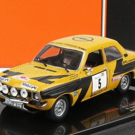 IXO-MODELS 1/43 OPEL | ASCONA TEAM HANDLER N 5 RALLY PORTUGAL 1974 W.ROHRL - J.BERGER | YELLOW BLACK