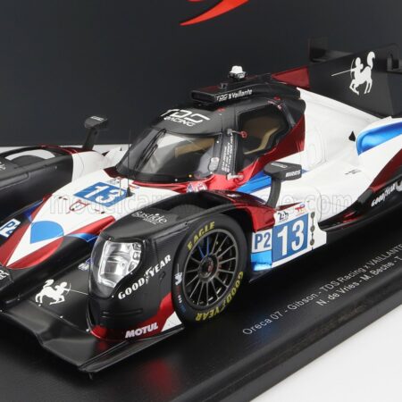 SPARK-MODEL 1/18 ORECA | GIBSON 07 GK428 4.2L V8 TEAM TDS RACING N 13 24h LE MANS 2022 N.DE VRIES - M.BECHE - T.VAN DER HELM - CON VETRINA - WITH SHOWCASE - SPECIAL BOX | WHITE BLACK