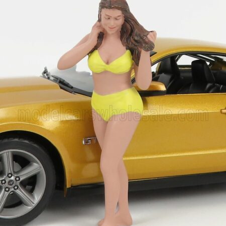 AMERICAN DIORAMA 1/18 FIGURES | AMY - BEACH GIRL | YELLOW PINK