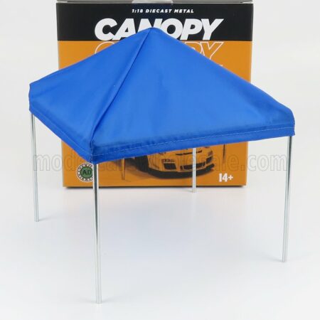 AMERICAN DIORAMA 1/24 ACCESSORIES | CANOPY SET WITH FRAME AND COVER | CHROME BLUE