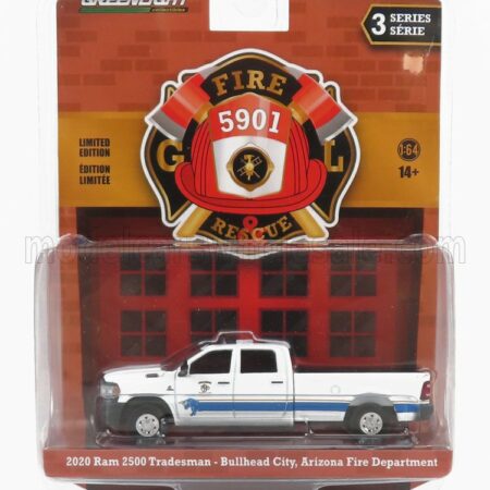 GREENLIGHT 1/64 DODGE | RAM 2500 PICK-UP ARIZONA FIRE ENGINE DEPARTMENT 2020 | WHITE BLUE