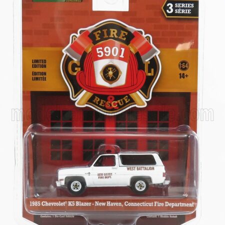 GREENLIGHT 1/64 CHEVROLET | K5 BLAZER CONNECTICUT FIRE ENGINE DEPARTMENT 1995 | WHITE