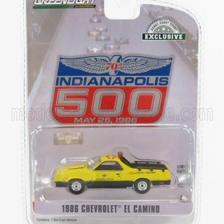 GREENLIGHT 1/64 CHEVROLET | EL CAMINO OFFICIAL TRUCK INDIANAPOLIS 500 MILE RACE 1986 | YELLOW BLACK