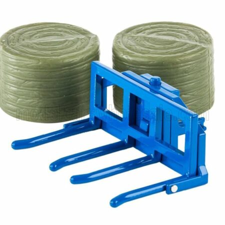 BRITAINS 1/32 ACCESSORIES | FLEMING DOUBLE BALE LIFTER - BALLA DI FIENO | BLUE