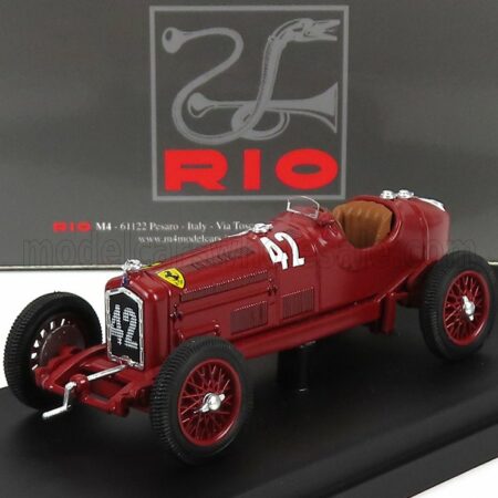 RIO-MODELS 1/43 ALFA ROMEO | P3 TIPO B N 42 WINNER CIRCUITO DEL MONTENERO - COPPA CIANO 1934 ACHILLE VARZI | RED