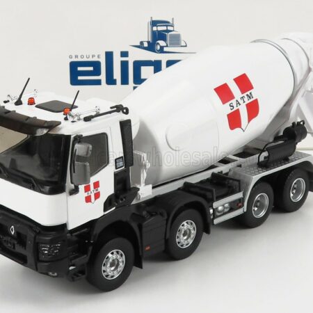 ELIGOR 1/43 RENAULT | C430 SATM TRUCK TANKER CEMENT MIX BETONIERA 2021 | WHITE RED