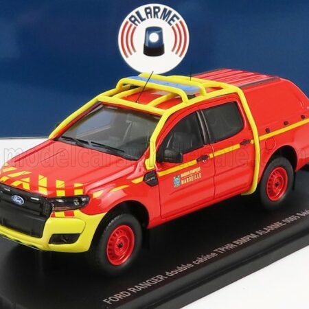 ALARME 1/43 FORD USA | RANGER PICK-UP CLOSED DOUBLE CABINE BMPM MARINS POMPIERS 2011 | RED YELLOW