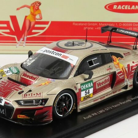 SPARK-MODEL 1/43 AUDI | R8 LMS GT3 TEAM YACO RACING RACING N 54 ADAC GT MASTERS OSCHERSLEBEN 2021 S.REICHER - N.SIEDLER | GOLD RED