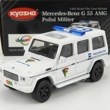 KYOSHO 1/64 MERCEDES BENZ | G-CLASS G55 AMG POLISI 2018 | WHITE