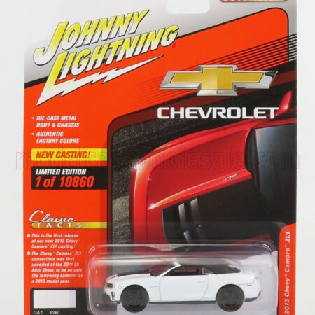 JOHNNY LIGHTNING 1/64 CHEVROLET | CORVETTE ZL1 CABRIOLET 2013 | WHITE BLACK