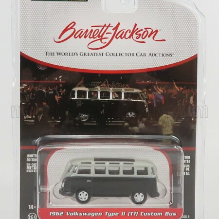 GREENLIGHT 1/64 VOLKSWAGEN | T1 TYPE 2 MINIBUS 1962 - LOT 1426 BARRET JACKSON | BLACK SILVER