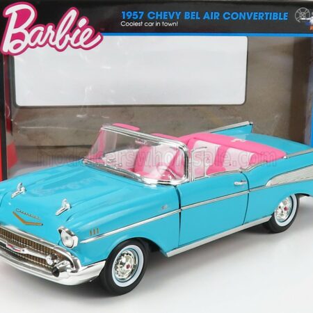 AUTOWORLD 1/18 CHEVROLET | BEL AIR CABRIOLET OPEN 1957 | AQUA BLUE