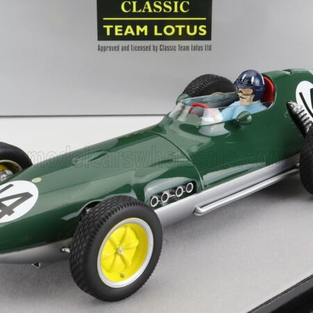 TECNOMODEL 1/18 LOTUS | F1  16 N 14 DUTCH GP  (with pilot figure) 1959 GRAHAM HILL | BRITISH RACING GREEN SILVER