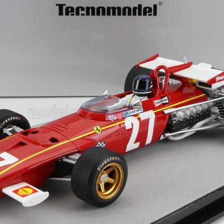 TECNOMODEL 1/18 FERRARI | F1  312B N 27 BELGIUM GP  (with pilot figure) 1970 JACKY ICKX | RED WHITE