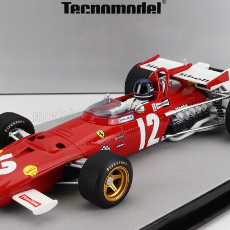 TECNOMODEL 1/18 FERRARI | F1  312B N 12 WINNER AUSTRIA GP  (with pilot figure) 1970 JACKY ICKX | RED WHITE