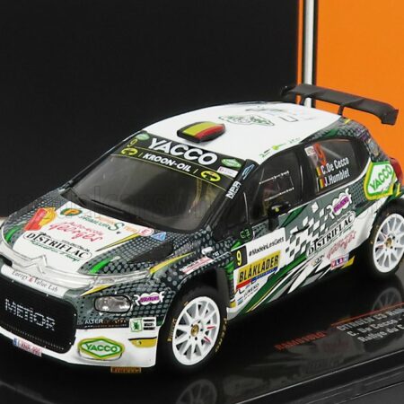 IXO-MODELS 1/43 CITROEN | C3 RALLY2 N 9 RALLY CONDROZ 2021 C.DE CECCO - J.HUMBLET | WHITE GREEN