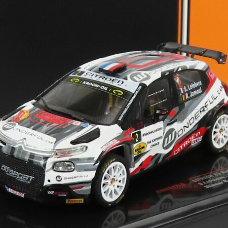 IXO-MODELS 1/43 CITROEN | C3 RALLY2 N 2 WINNER RALLY CONDROZ 2021 S.LEFEBVRE - R.JAMOUL | WHITE RED GREY