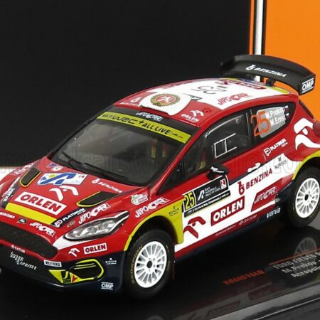 IXO-MODELS 1/43 FORD ENGLAND | FIESTA R5 MKII N 25 RALLY ACROPOLIS 2021 M.PROKOP - M.ERNST | RED WHITE BLUE